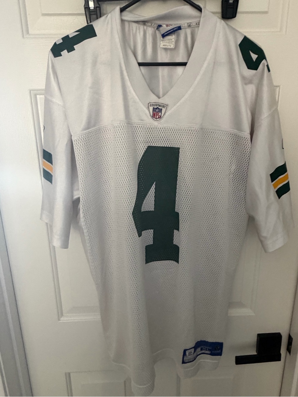 Reebok White NFL Equipment V-Neck Jersey